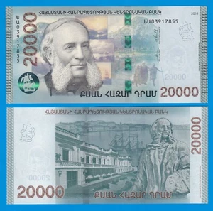 Armenia 20000 Dram P 65 2018 UNC Hybrid 20.000 - Imagen 1 de 1