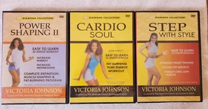 🔥 3 Victoria Johnson NEW! workout DVDs (CARDIO SOUL, STEP W/STYLE, POWER SHARPI - Picture 1 of 10
