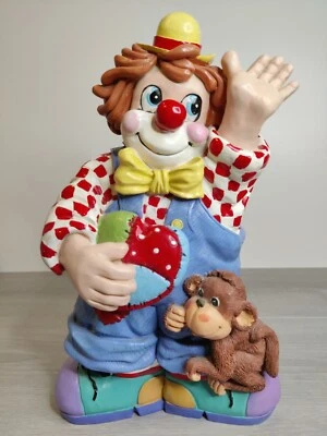 Large 30cm Clown Money box Hand Painted P1314 - Image 1 of 4