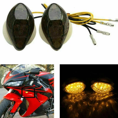 Luz de seta dianteira LED embutida para Honda CBR 600RR 1000RR 2004-2012 EUA - Imagem 1 de 4