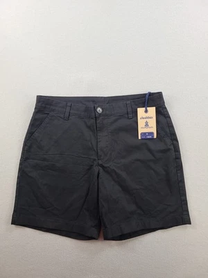 Pantalones Cortos Chubbies de Sarga Elástica Para Hombres 34 Negro Chino Algodón Playa 7"" Entrepierna Foto 1 de 4
