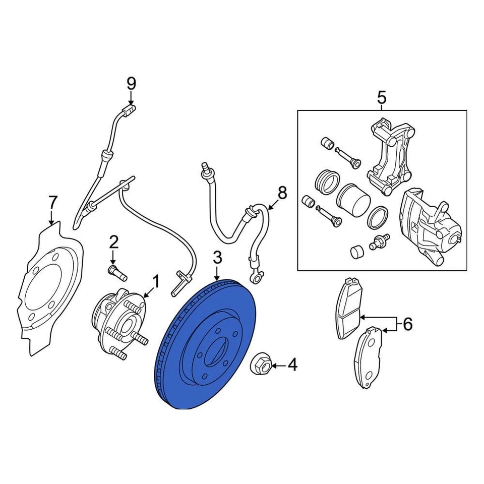 For Nissan Altima 2015-2018 Nissan 402063TA0B Front Disc Brake Rotor - Image 1 of 1
