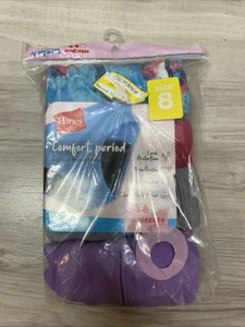 Hanes Period Underwear Girls 8 Hipsters Moderate Protection 3 Pairs - Picture 1 of 2
