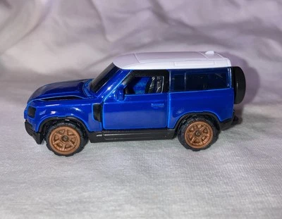 Majorette Land Rover Defender Blue Tow Bar Nice Loose 1:66 Scale See Photos - Image 1 of 4