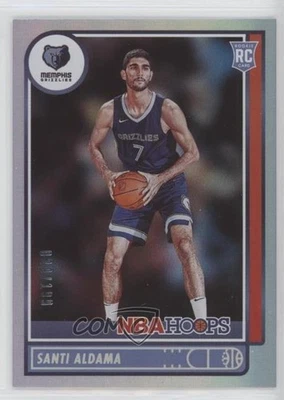 2021-22 Panini NBA Hoops Rookies Silver /199 Santi Aldama #207 Rookie RC - Image 1 of 2