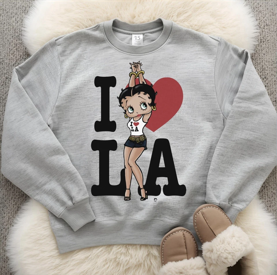 Sudadera Y2k Vintage Betty Boop I love LA - Imagen 1 de 1