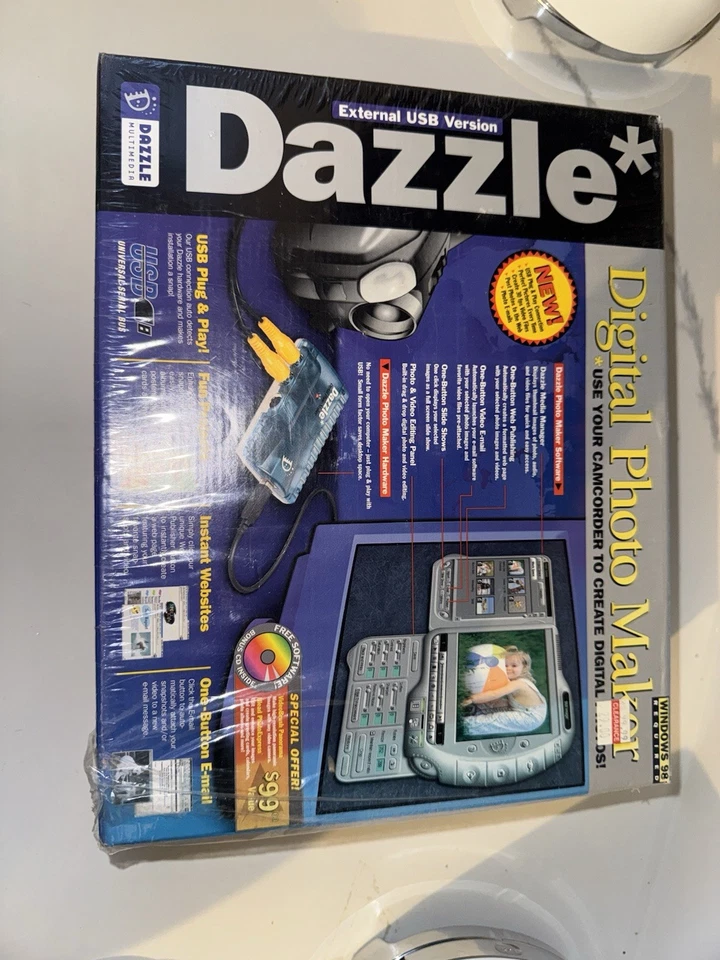 Dazzle Digital Photo Maker External USB Version Windows 98 Mac New - Image 1 of 4