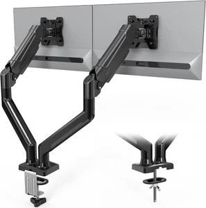 BONTEC Regulowany uchwyt na dwa monitory 13-32" Czarny - Zdjęcie 1 z 6