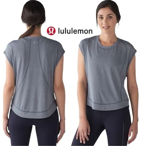 Lululemon Pace Perfect Kurzarm - meliertes graues sportliches Oberteil XS - Bild 1 von 7