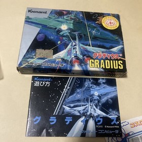 Gradius W/Box Manual Famicom FC NES Rare Retro Very Good Used Game NTSC-J Japan