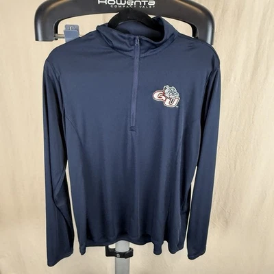 Gonzaga Bulldogs Blue Ladies XL Quarter Zip Embroidered Polyester Shirt - Image 1 of 4