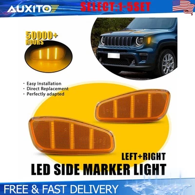 Side Marker Assembly For 2015-2023 Jeep Renegade Front Left Right with Bulb 2-20 - Image 1 of 4
