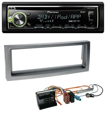 Pioneer DAB USB MP3 AUX CD Autoradio für Citroen C5 Peugeot 407 ab 04 grau-metal - Bild 1 von 4
