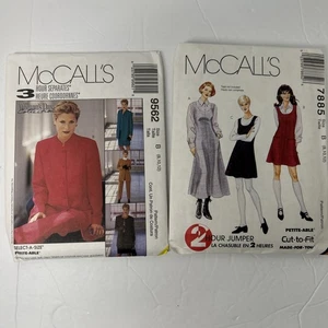 McCalls Muster 9562 & 7885 Jacke Hose Rock Oberteil Pullover 90’s Größe B 8,10,12 - Bild 1 von 8