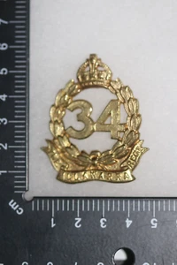 AUSTRALIAN ARMY CAP BADGE 34TH ILLAWARRA REGIMENT CAST METAL - Picture 1 of 2