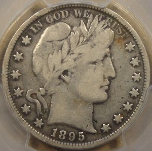 1895 Barber Half Dollar 50c PCGS Certified F12 - Picture 1 of 4