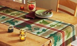 Table Runner 72 inch Harvest Market Jacquard Cotton Fall Dining Table Decor Tag - Picture 1 of 3