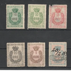 Early Denmark Revenue Stamps - Mixed Condition - Picture 1 of 1