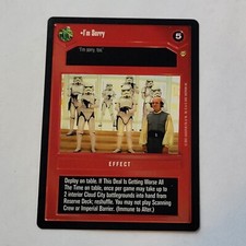 Star Wars SWCCG I'm Sorry Tatooine Dark Side Black Border Rare Decipher