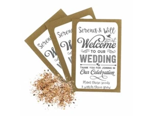 Personalised Wedding Favours Seed Packets Envelopes Wildflower Thank You Wedding - Picture 1 of 2