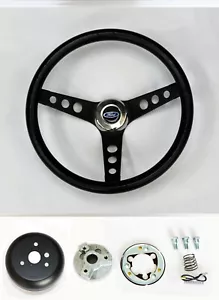 1978 - 1991 Ford F100 F150 F250 F350 Bronco 13 1/4" classic black steering wheel - Picture 1 of 6