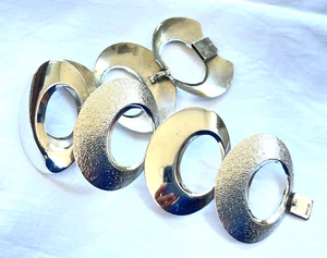 Designer 835 silver modernist bracelet links - Picture 1 of 12