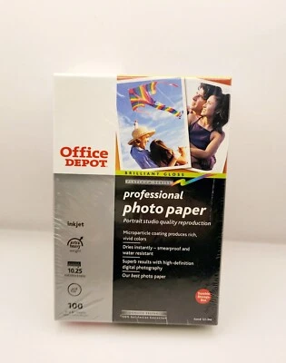 office depot professional photo paper platinum series 100 sheets 4x6 gloss new - Image 1 of 4