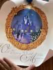 New! Walt Disney World 25th Anniversary Poster Embossed Logo Cinderella Castle