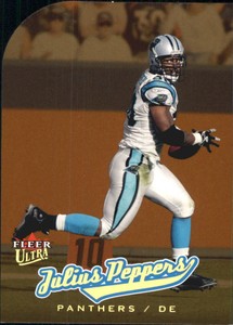 2005 Ultra Gold Medallion Carolina Panthers Football Card #13 Julius Peppers