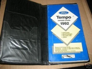 1992 FORD TEMPO OWNERS MANUAL 92 OWNER'S + CASE - Picture 1 of 1
