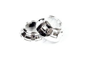 2x Apollo 3.0 HID Retrofit Projector Shrouds W/ Centric Rings - Picture 1 of 6