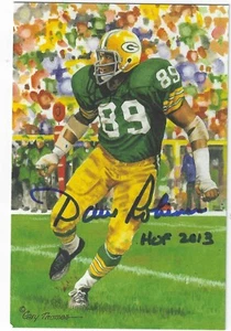 Autographed DAVE ROBINSON GOAL LINE ART Green Bay Packers card w/ COA  - Picture 1 of 1