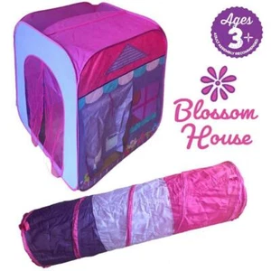 M M Sales Enterprises Kids House Tent Tunnel Combo Ages 3+ Play Toys Blossom - Picture 1 of 2