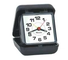 Westclox Travelite Quartz Analog Battery Clock Compact Folding Travel Case - Image 1 of 4