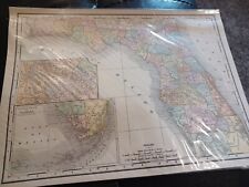 1895 Rand McNally Map of Florida 11 X 14 