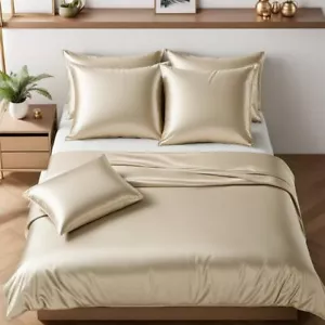 COZYOR Satin Bettwäsche-Set extra weich mit Kissen- und Deckenbezug, Seidenlook - Bild 1 von 53