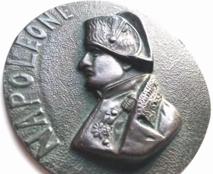 RIESIGE SCHWERE NAPOLEON BRONZEMEDAILLE mit AUFHÄNGER! LEBENSECHTE HOCHRELIEFBÜSTE! WUNDERSCHÖN - Bild 1 von 5