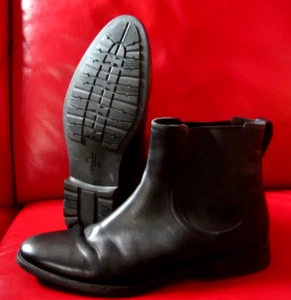 Cole Haan Black Leather Chelsea Ankle Boots Size 12 M Black Leather Shoes - Picture 1 of 15
