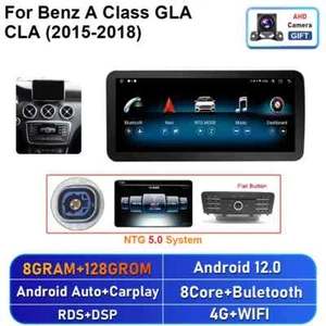 For Mercedes Benz A Class GLA CLA 2012-2018 Car Radio Carplay Player GPS Screen - Picture 1 of 30