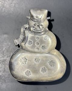 Snowman Design-Triple Divided Server Dish by International Silver Co