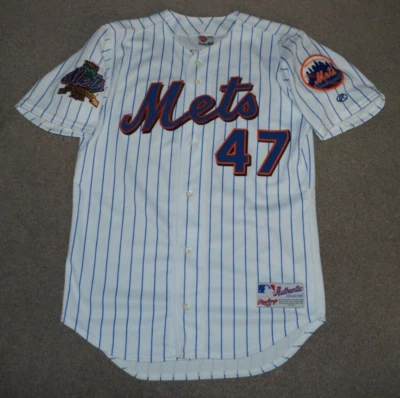 Camiseta deportiva Tom Glavine New York Mets 2002 autografiada AUTÉNTICA Rawlings talla 40 Foto 1 de 4