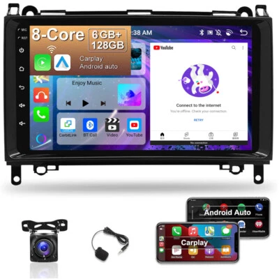 8Kern 6+128G Autoradio GPS Navi Für Mercedes Benz A/B W169 W245 Viano Android 13 - Bild 1 von 4