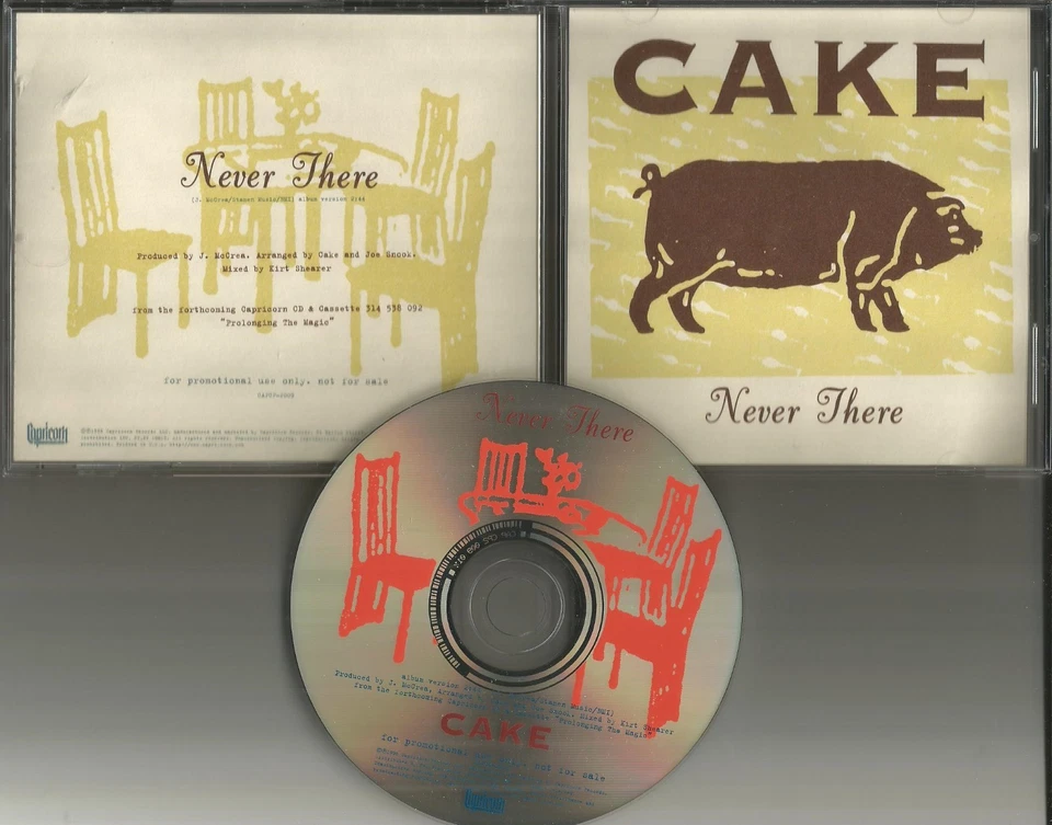 CAKE Never There ULTRA RARE 1998 USA PROMO Radio DJ CD Single MINT capcp2009 - Image 1 of 1