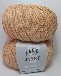 Baumwollmischgarn Janet v.LangYarns 750g Fb.27 apricot mit leichtem Glanzfaden - Bild 1 von 1