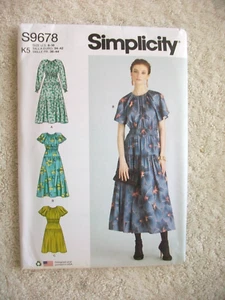 Women's "Simplicity S9678 Dress W/ slleve & Length Variations 8-16 Pattern" New - Picture 1 of 2