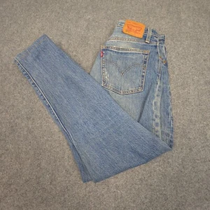 Levi's Jeans womens 27 blue Demin slim straight 501S button fly BIG E Size 27 - Picture 1 of 12