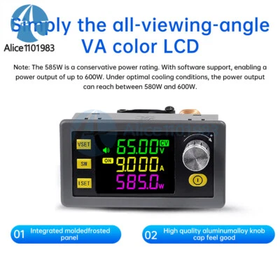 XY6509 CNC Adjustable DC Buck Power Supply Module Voltage Regulator 9A/585W - Image 1 of 4