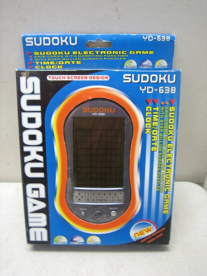 Sudoku Electronic Hand Held Game Touch Screen Yd-638 Time Date Clock