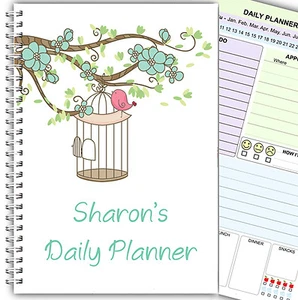 PERSONALISED DAILY PLANNER/ ORGANISER/ A5 WIRE BOUND TO DO LIST DIARY - Picture 1 of 22