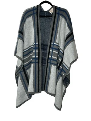 Cárdigan azul Skies Are para mujer capa chal diseño geométrico talla única acogedor abierto Foto 1 de 4